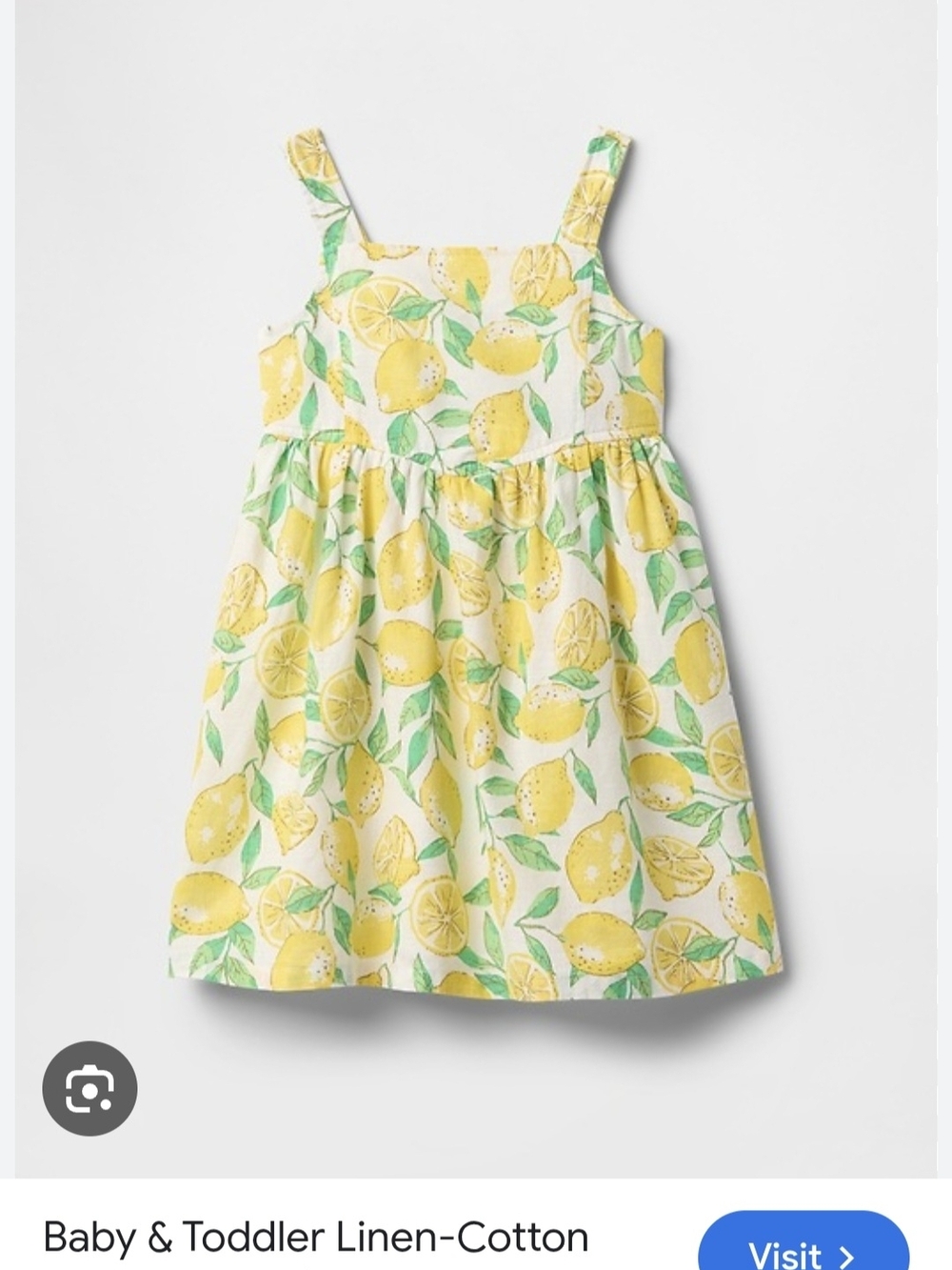 Gap  3T Lemon Print Linen Dress